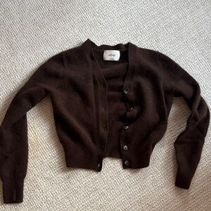 Wilfred Dark Brown Button-Up Cardigan